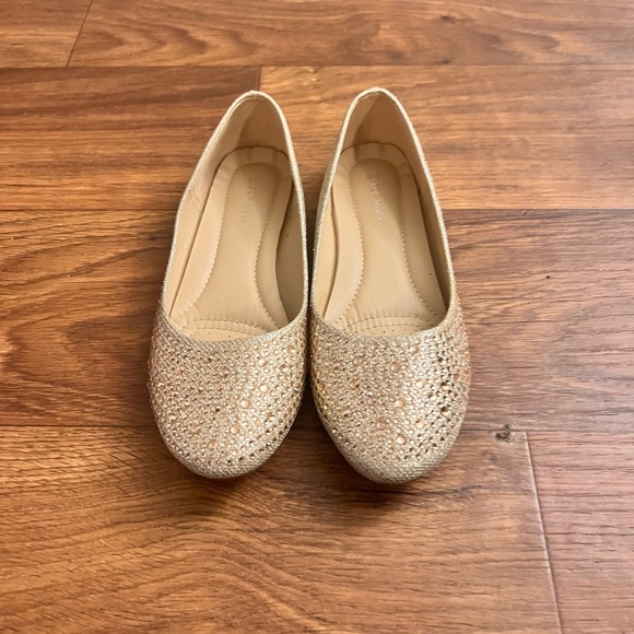 Gold sparky flats - Picture 2 of 2